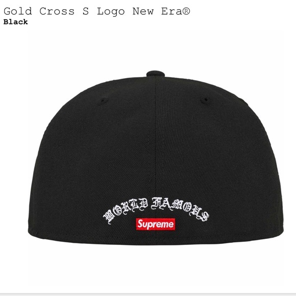 Supreme Gold Cross S Logo New Era🆕 - Picture 2 of 7